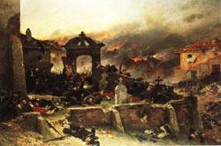 Alphonse de neuville The Cemetery at St.Privat china oil painting image
